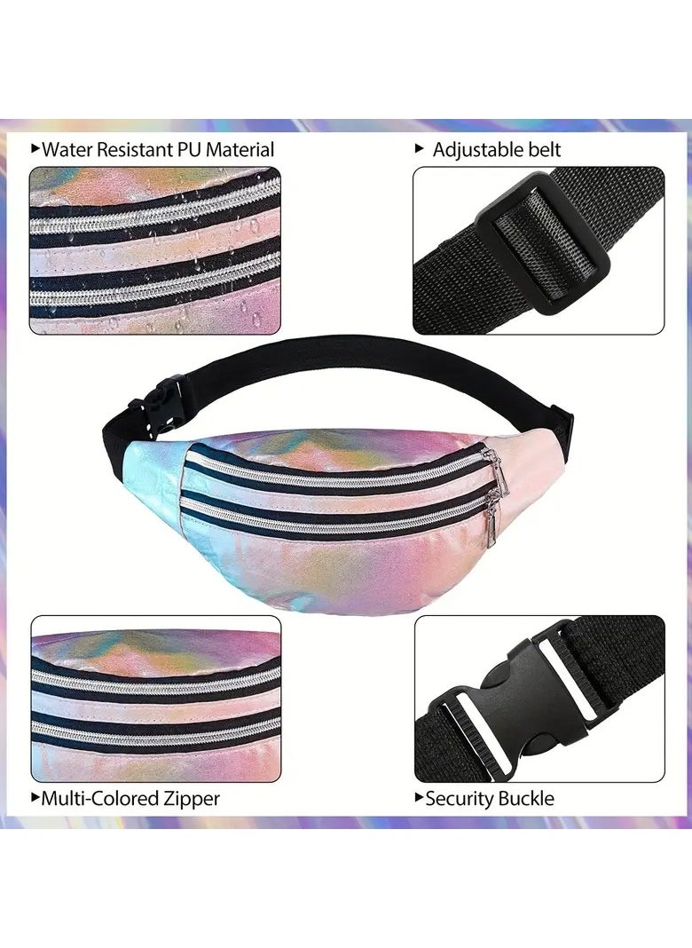 Goolsky Lei She Waist Bag Color Laser Lei She Waist Bag Chest Bag Diagonal Shoulder Bag Single Shoulder Bag Outdoor Leisure Fashion Trend Very Cool Mobile Phone Bag Waist Bag  - Image 3