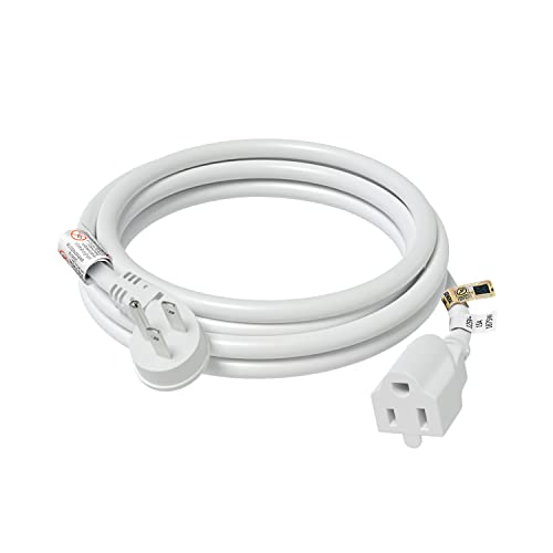 FIRMERST 1875W 6 Feet 15A Flat Plug Low Profile Extension Cord 14 AWG White - Image 1