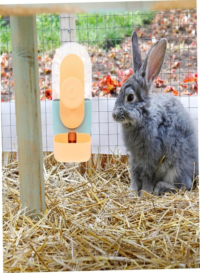 SKOFRI Cat Hanging Automatic Water Dispenser Cat Dog Automatic Water Fountain Rabbit Water Bowl for Bunny Cat Ferret Water Dispenser Gravity Waterer for Cats Dogs (Orange, Medium) - Image 5