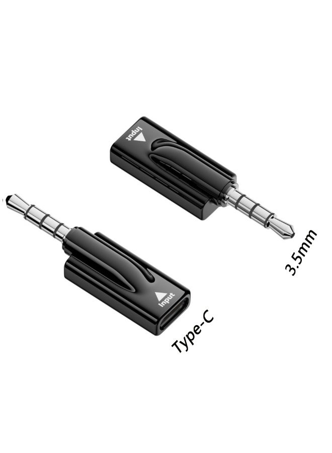2PCS Type-C to 3.5mm Audio Adapter, DAC HiFi Converter, Type-C Female to 3.5mm Male Jack for Headphones, USB C to 3.5mm Female Headphone Jack Adapter, Compatible with Android Phones, Laptops, Tablets ﻿ - Image 1