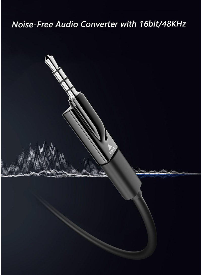 2PCS Type-C to 3.5mm Audio Adapter, DAC HiFi Converter, Type-C Female to 3.5mm Male Jack for Headphones, USB C to 3.5mm Female Headphone Jack Adapter, Compatible with Android Phones, Laptops, Tablets ﻿ - Image 4