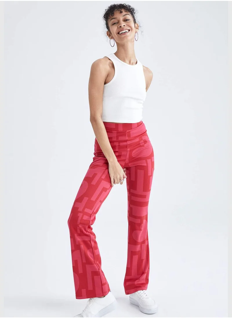 ديفاكتو Straight Fit Printed Chinos