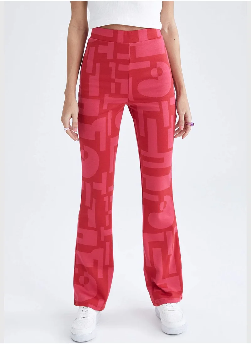 ديفاكتو Straight Fit Printed Chinos