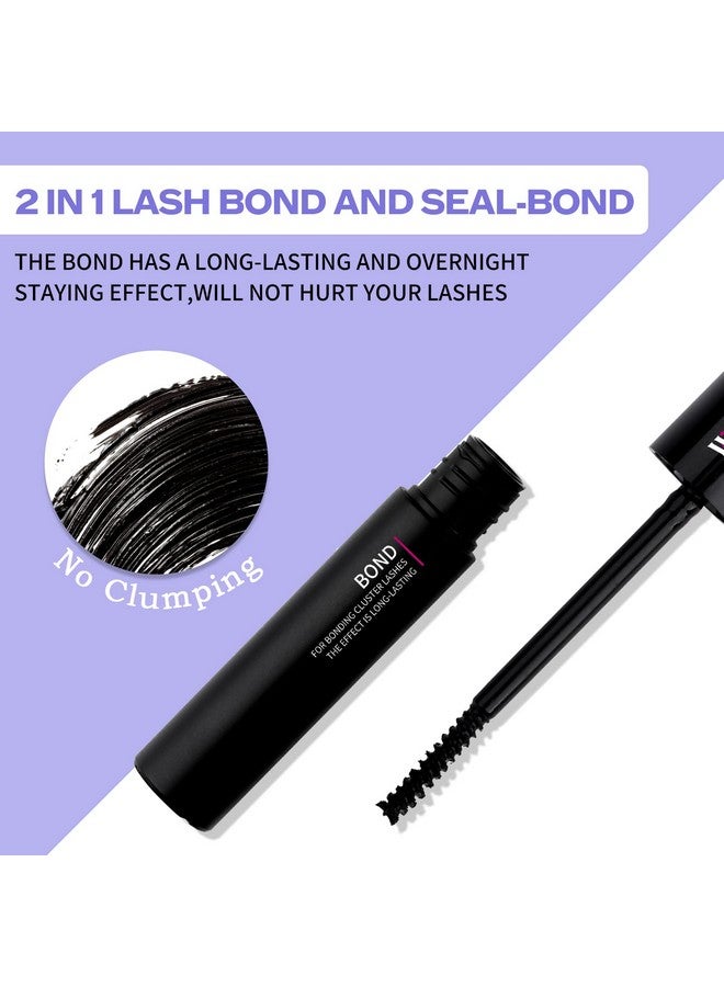 WENDY LASHES Cluster Lash Bond and Seal, Lash Cluster Glue for Individual Eyelash Extensions Strong Hold Individual Lash Glue Individual Eyelashes Glue Mascara for Personal Makeup Use at Home(5ml) - Image 1