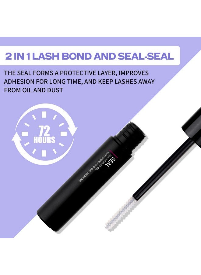 WENDY LASHES Cluster Lash Bond and Seal, Lash Cluster Glue for Individual Eyelash Extensions Strong Hold Individual Lash Glue Individual Eyelashes Glue Mascara for Personal Makeup Use at Home(5ml) - Image 2