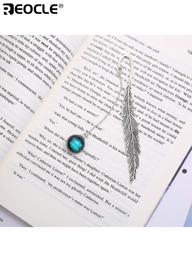 ريوكل مجموعة الإشارات المرجعية المعدنية الرجعية على شكل ريشة اثني عشر كوكبة تصميم هدايا إبداعية للقراء النساء والأصدقاء والمعلمين والأطفال ديكورات الكتب (برج العذراء) - Image 3