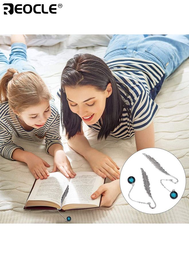 ريوكل مجموعة الإشارات المرجعية المعدنية الرجعية على شكل ريشة اثني عشر كوكبة تصميم هدايا إبداعية للقراء النساء والأصدقاء والمعلمين والأطفال ديكورات الكتب (برج العذراء) - Image 4