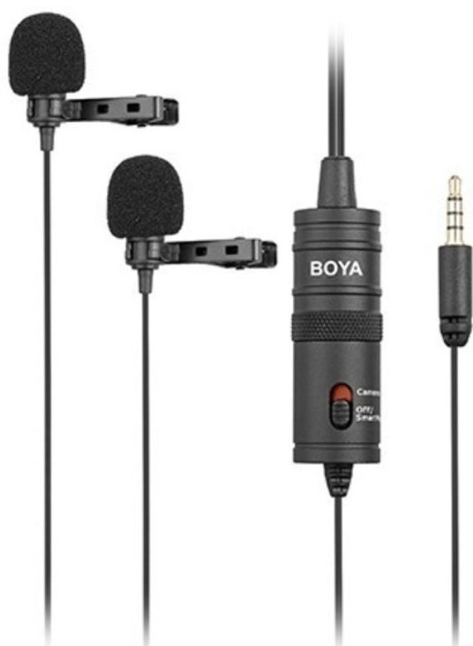 ELTRAZONE BY-M1DM Dual Lavalier Microphone – High-Quality Mic for Cameras, Smartphones, Tablets, and Computers - Image 1