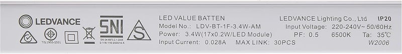 LEDVANCE LEDVANCE LED Value 3.4W 1 Feet Batten Light - Image 3