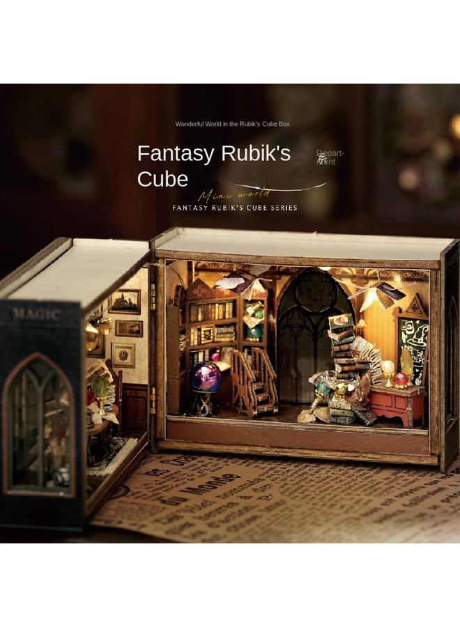 Bluejw Wise House Diy Hut MINI Fantasy Rubik's Cube Series Cut-free Paper Accessories Flip-style Design Creative Gift - Image 4