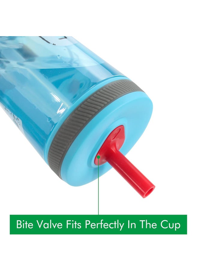 Cross Border Zak Cup Straw Replacement Piece 15 Oz Water Bottle Replacement Straw Silicone Bite Straw Replacement Tube-Color:[gray] 4 Straws + 1 Straw Brush  - Image 3
