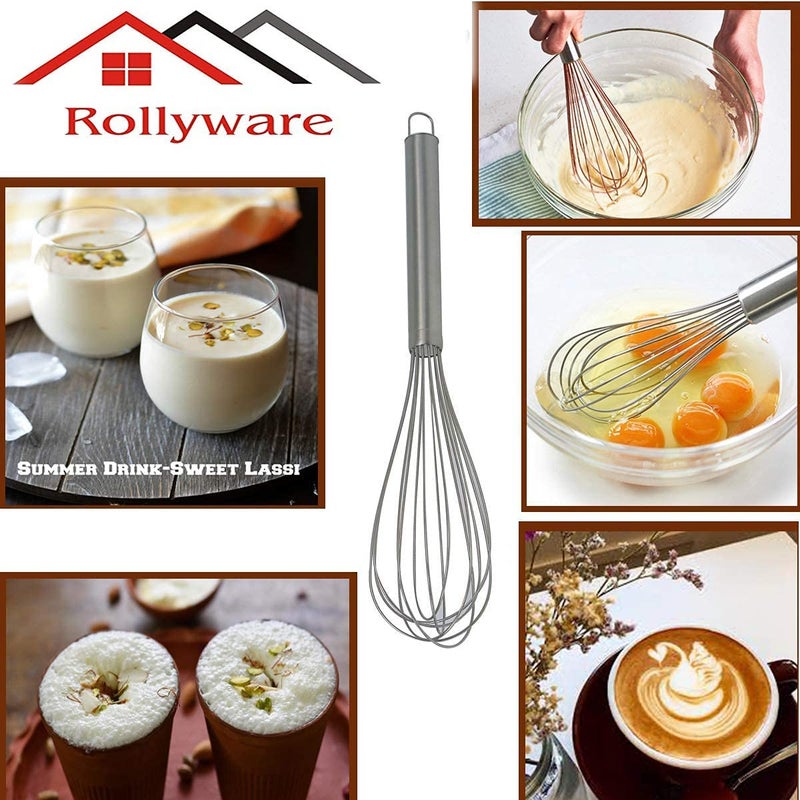 Rollyware Stainless Steel Kitchen Tools Set Heavy Duty Food Grade Steel Heat Resistant Kitchen Accessories for Cooking Suitable for Kitchen Dining Table Barbeque Set of 10 Pieces - Image 5