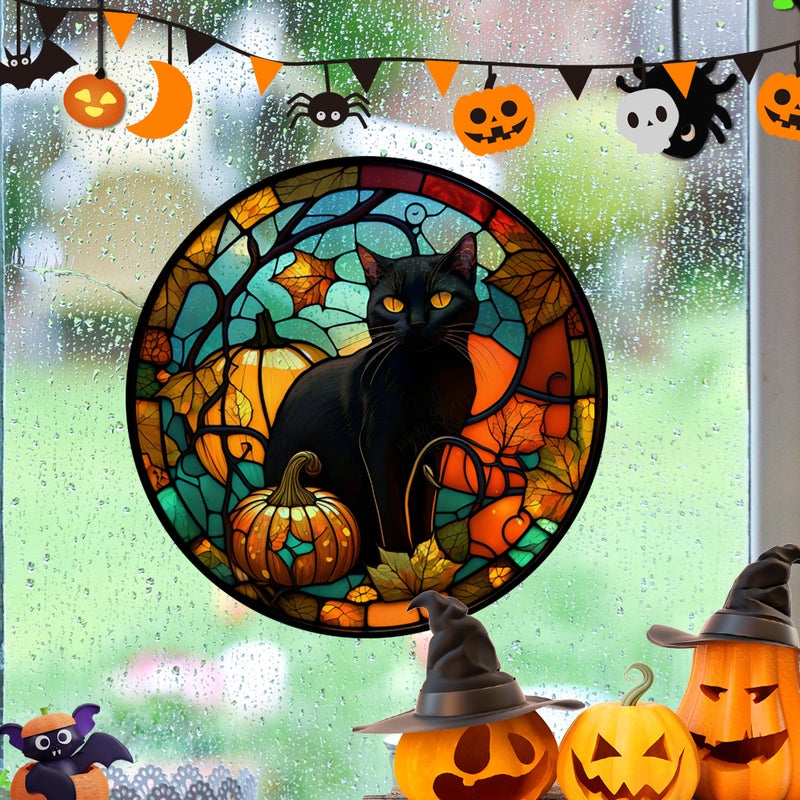 Jd124-129 Halloween Pvc Static Glass Stickers No Glue Removable Holiday Party Decoration Window Stickers - Image 4