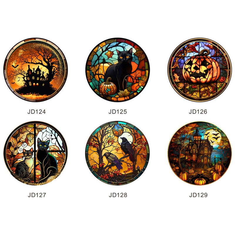Jd124-129 Halloween Pvc Static Glass Stickers No Glue Removable Holiday Party Decoration Window Stickers - Image 2