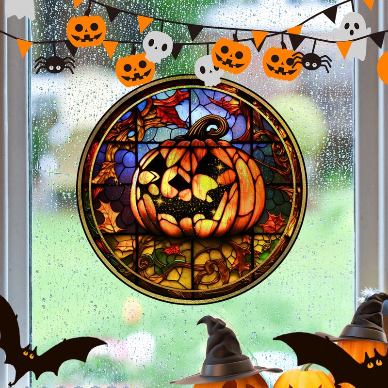 Jd124-129 Halloween Pvc Static Glass Stickers No Glue Removable Holiday Party Decoration Window Stickers - Image 5