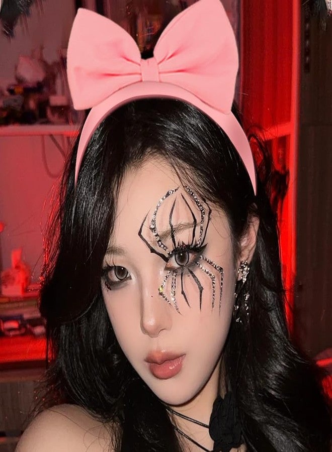 yaozeio Big Pink Bow Headband Hairband for Women Girls Halloween Christmas Hair Accessories Bowknot Headband Headdress Headwear Pink Hair Hoops Band Christmas Halloween Party Costume for Women Girls - Image 2