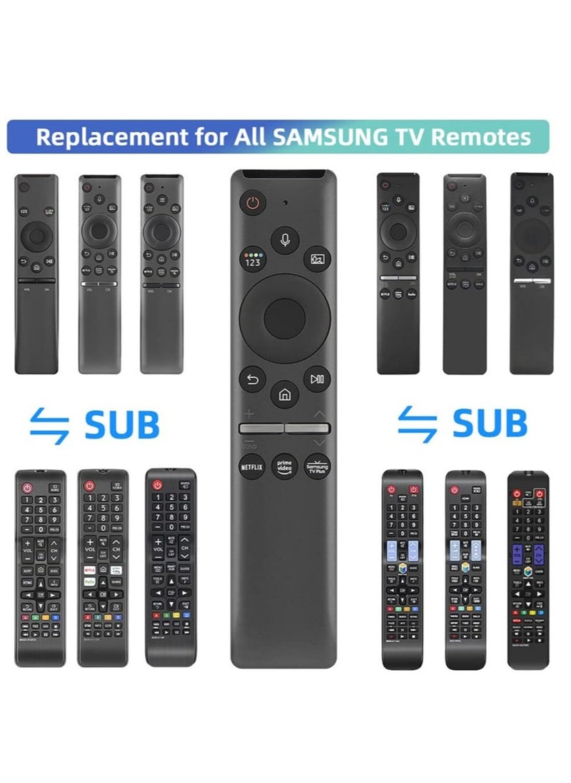 Generic Universal Voice Remote Control for Samsung TV Remote All Samsung LED QLED UHD SUHD HDR LCD HDTV 4K 3D Curved Smart TVs, with Shortcut Buttons for Netflix, Prime Video, Samsung Plus  - Image 3
