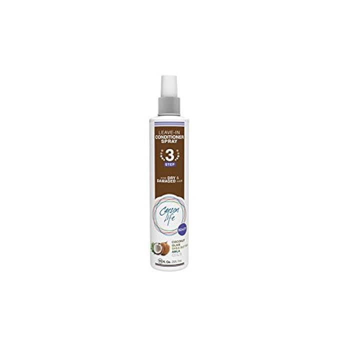Carson Life Leave In Spray Conditioner - Repair Conditioner for Color Treated Hair - Sulfate and Paraben Free - Made with Coconut, Olive and Amla Oils - Shea Butter For Dry or Damaged Hair - Image 1