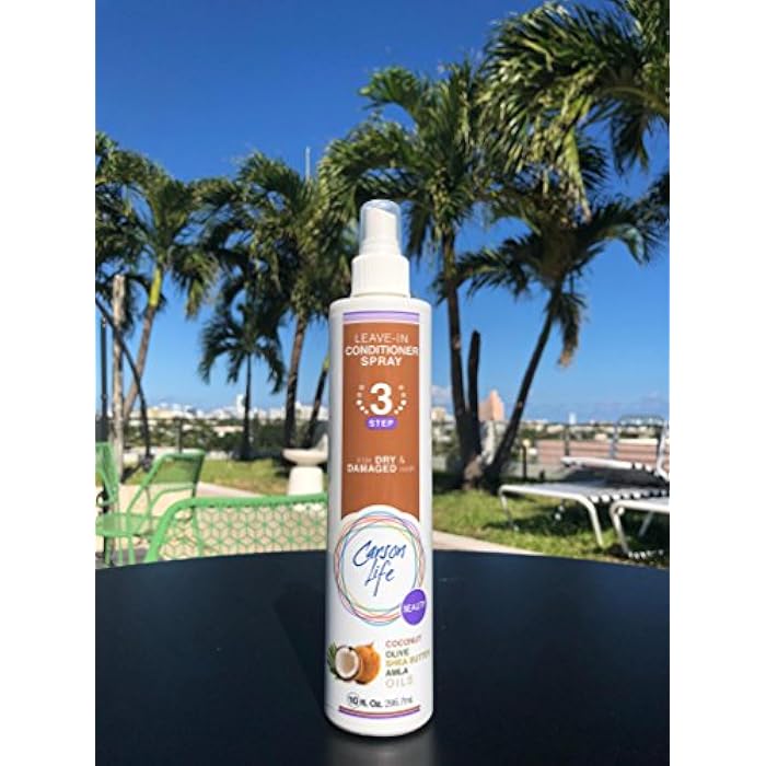 Carson Life Leave In Spray Conditioner - Repair Conditioner for Color Treated Hair - Sulfate and Paraben Free - Made with Coconut, Olive and Amla Oils - Shea Butter For Dry or Damaged Hair - Image 5