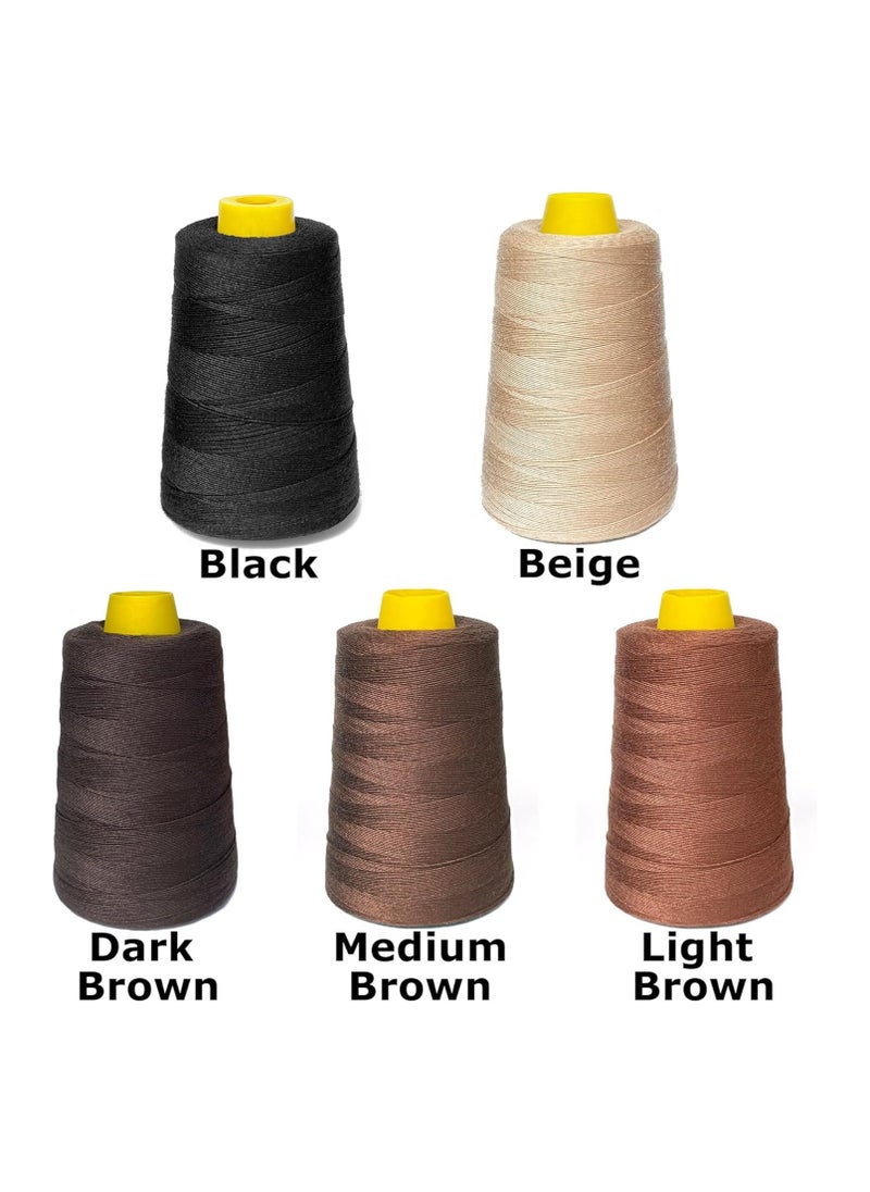 Estelle - e estelle Roll Polyester Thread, Heavy Duty Thread, 5000Yard/Reel, Nylon Sewing Thread for Weaves,  Hair weaving, Upholstery, Outdoor Market, Drapery, Leather, Beading, Crafts - Image 1
