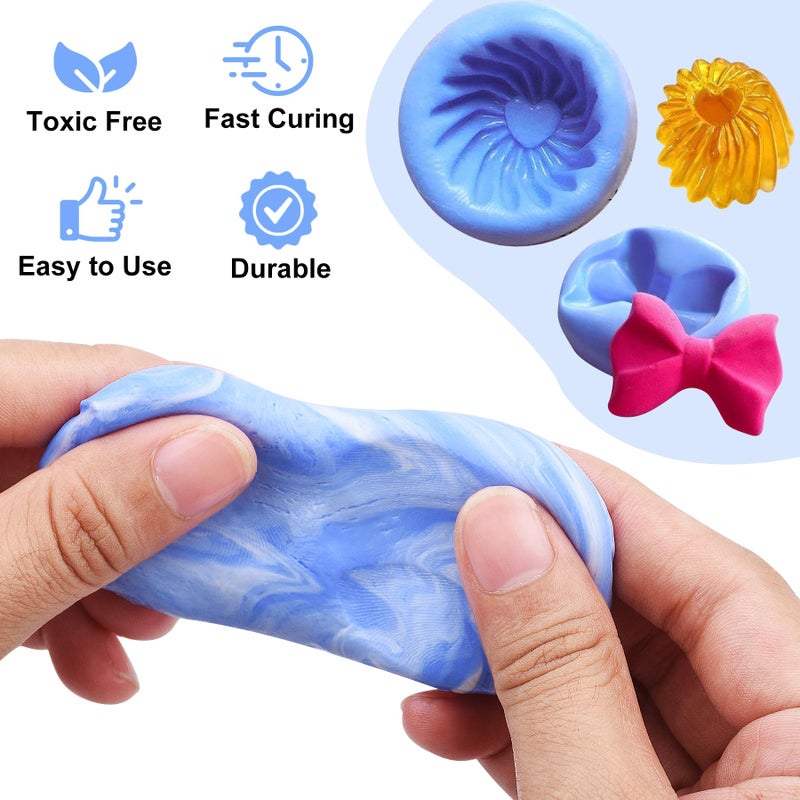 DecorRom Silicone Putty - 7/8 LB Flexible Silicone Mold Making Kit - Easy 1:1 Mixing Ratio - Fast Cured - Reusable Molds for Resin, Soap, Wax, Jewelry Making, 3D Printing, Art Restoration - Image 3
