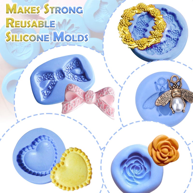 DecorRom Silicone Putty - 7/8 LB Flexible Silicone Mold Making Kit - Easy 1:1 Mixing Ratio - Fast Cured - Reusable Molds for Resin, Soap, Wax, Jewelry Making, 3D Printing, Art Restoration - Image 5
