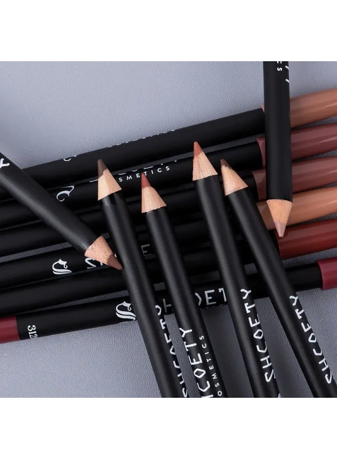 SHCOETY مجموعة أقلام شفاه مات SHCOETY من 12 قطعة - أقلام تحديد شفاه طويلة الأمد، بلمسة مخملية بألوان متنوعة تناسب جميع درجات البشرة، مثالية لمكياج يومي، أساسيات الجمال | أقلام تحديد شفاه أنيقة | أقلام بلمسة مخملية، قلم تحديد شفاه - Image 4