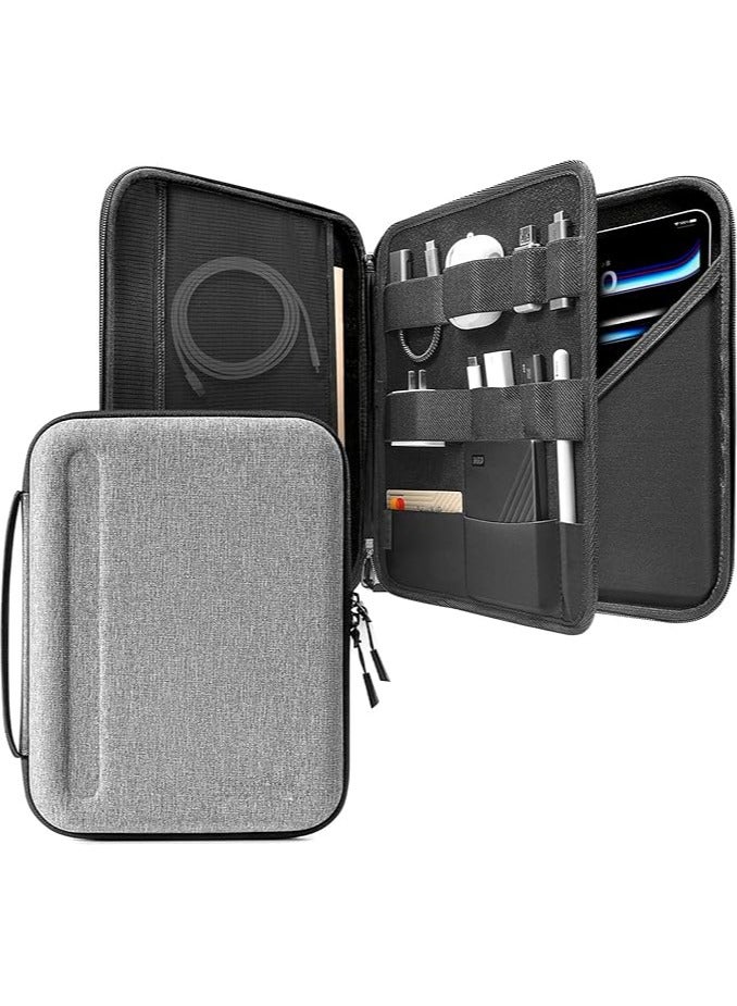 erorex 12.9 inch Portfolio Case for iPad Pro M4, Protective Sleeve with Accessories Pocket, For iPad Pencil Pro/Adapter/Magic Keyboard Portable Storage Bag - Image 1