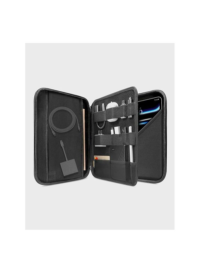 erorex 12.9 inch Portfolio Case for iPad Pro M4, Protective Sleeve with Accessories Pocket, For iPad Pencil Pro/Adapter/Magic Keyboard Portable Storage Bag - Image 4