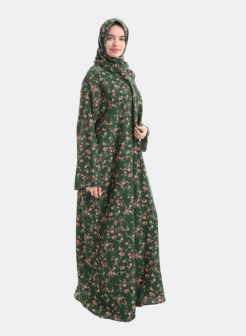 Andora Patterned Isdal for Women - Green & Pink - Image 5