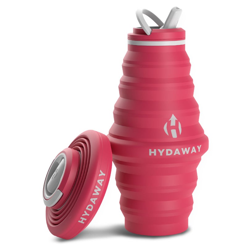 HYDAWAY Collapsible Water Bottle - 25oz I Reusable Water Bottle with Flip Top Lid for Travel  Hiking  Backpacking I Portable & Leakproof  Food-Grade Silicone  BPA Free  Collapses to 1.5 - Image 1
