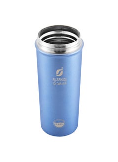AL SANIDI Stainless steel hot and cold Liquid Bottle, Sports water Bottle, Blue, 0.41 L  - Image 3