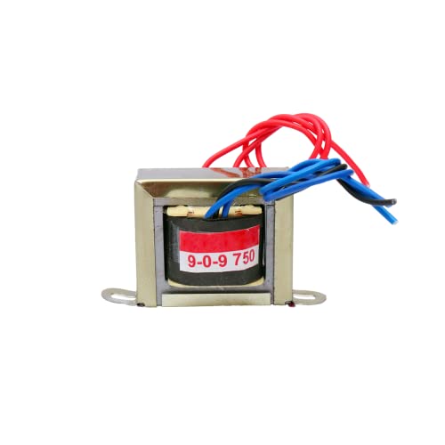 Electronicspices Electronic Spices 9-0-9V 750mA AC Step Down Transformer Vertical Mount Power Transformer for Electronics, DIY Projects, Amplifier & Power Supply Circuits - Image 1