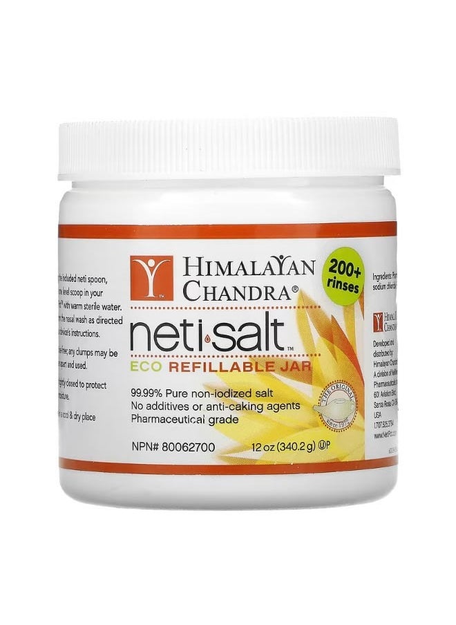 Himalayan Chandra Neti Salt Eco Refillable Jar 12 oz 340.2 g  - Image 1