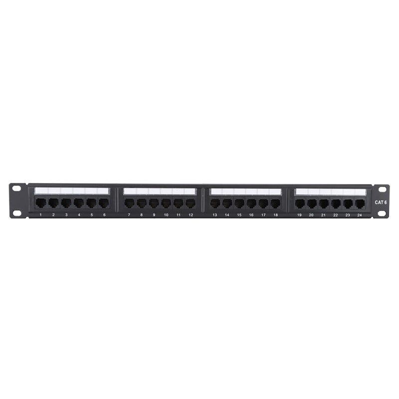24 Port CAT6 Patch Panel: Cold Rolled Steel Construction - Self-Fixed Force Line Frame for Cable Organization, High Speed Network Compatibility for Modular Equipment Front-End Information Management - Image 3