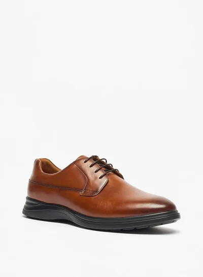 Le Confort Men's Solid Derby Shoes with Lace-Up Closure