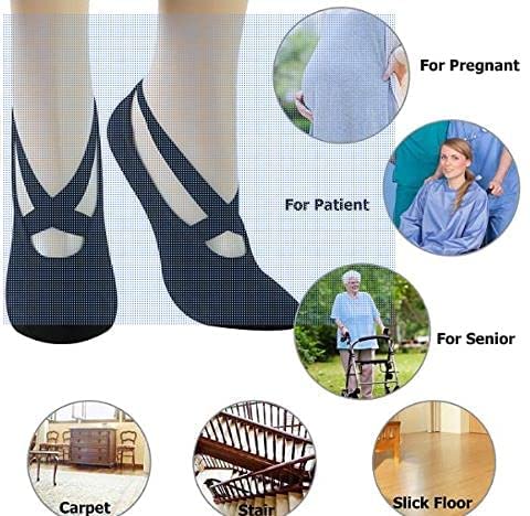 FLORISCA Yoga Socks for Women, Non-Slip Slipper Socks with Grippers & Straps for Pilates, Pure Barre, Ballet, Dance, & Barefoot Workout, Non-Skid Cover Toes Grip Socks ||1 Pair || Multi|| - Image 3