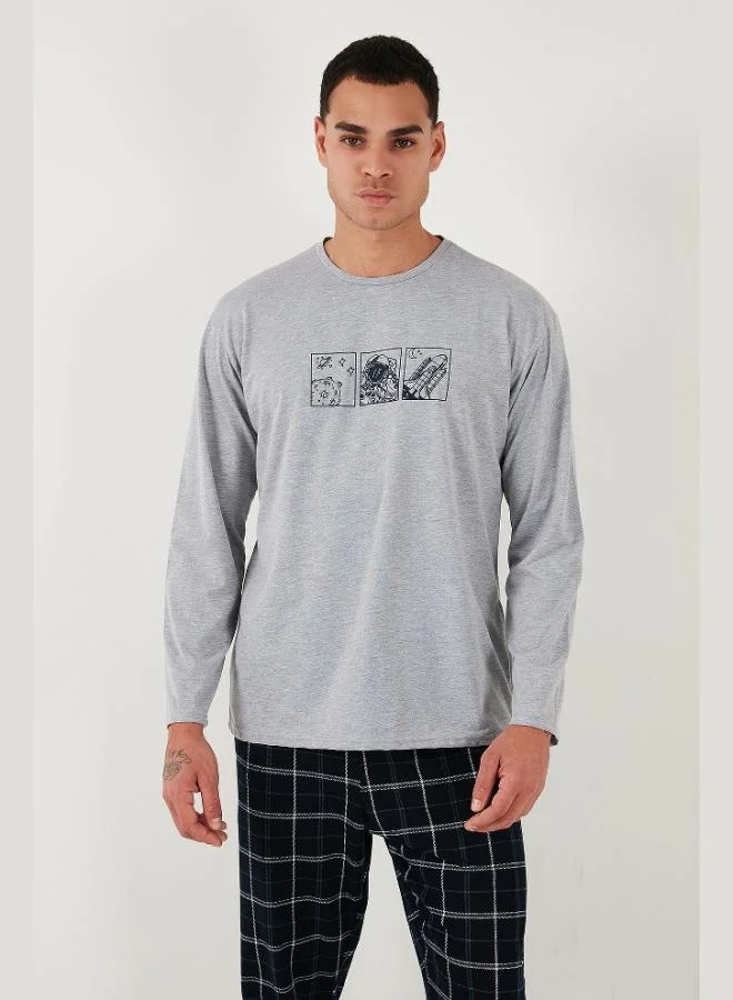 Buratti  Buratti Plaid Cotton Regular Fit High Waist Crew Neck Pajama Set Men's PAJAMAS SET 6574000 for Men | Best Price UAE