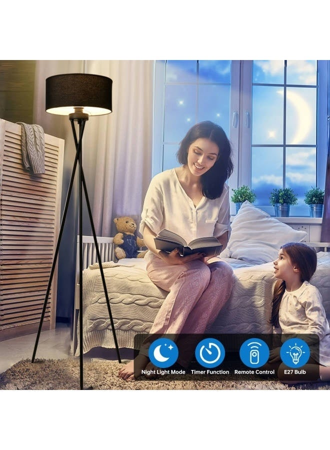 عنيد ابجورة ارضية طويلة ثلاثية القوائم، مصباح ارضي قابل للتعتيم مع تحكم عن بعد، اضاءة ارضية حديثة للمنزل - Image 5