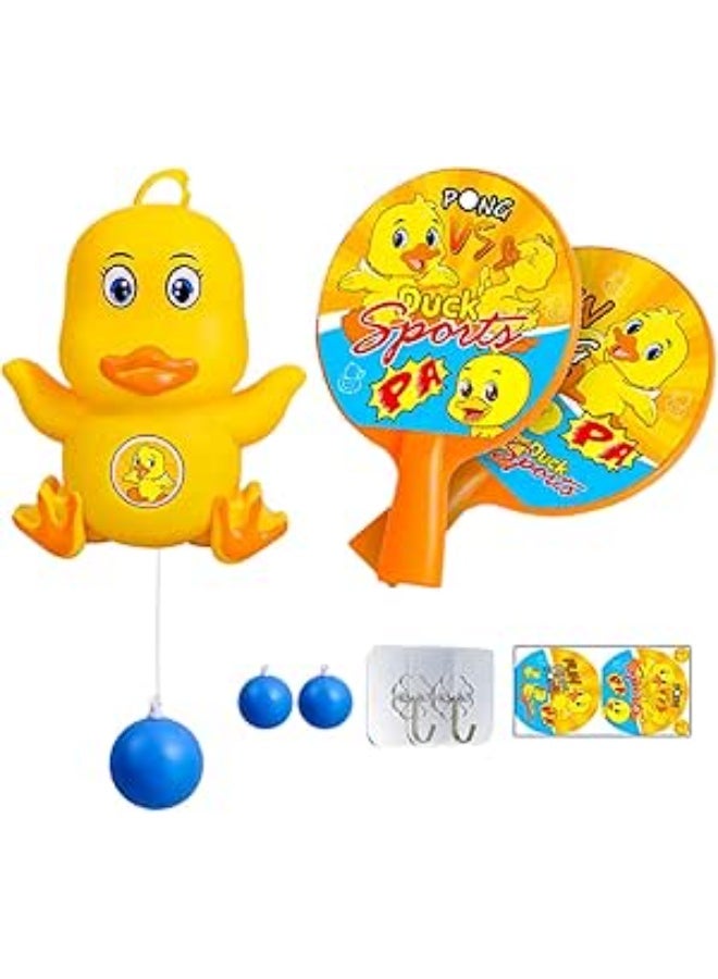 Duck Sports Ping Pong Toy Set for Kids – Racket & Ball Training Game - Image 1