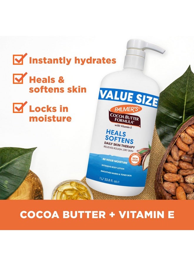 PALMER'S - Cocoa Butter Formula Daily Skin Therapy Lotion Pump Bottle 33.8 Ounces - Image 1