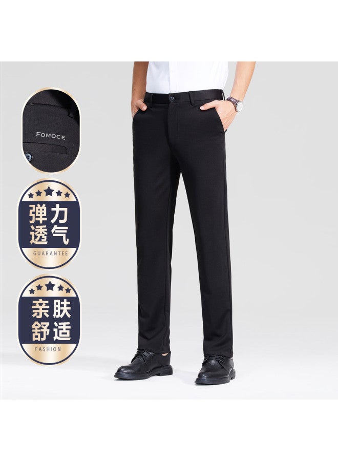 Fomoce classic Business Casual Pants - Comfortable, Breathable, Solid Color, Easy Care, Lightweight Men's Casual Trousers - Image 2