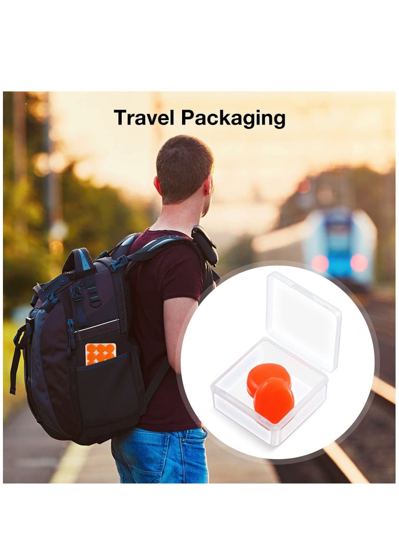 SYOSI - 18 Pairs Ear Plugs for Sleeping Soft Reusable Moldable Silicone Earplugs Noise Cancelling Earplugs Sound Blocking Ear Plugs with Case for Swimming - Image 1