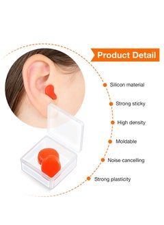 SYOSI 18 Pairs Ear Plugs for Sleeping Soft Reusable Moldable Silicone Earplugs Noise Cancelling Earplugs Sound Blocking Ear Plugs with Case for Swimming  - Image 2