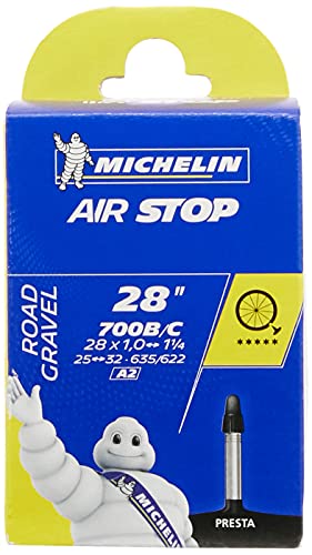 Michelin Airstop Butyl Bike Tube Presta Valve 700x2532c 622x2532c Valve Length 40mm Cyclocross Road Bicycle - Image 1