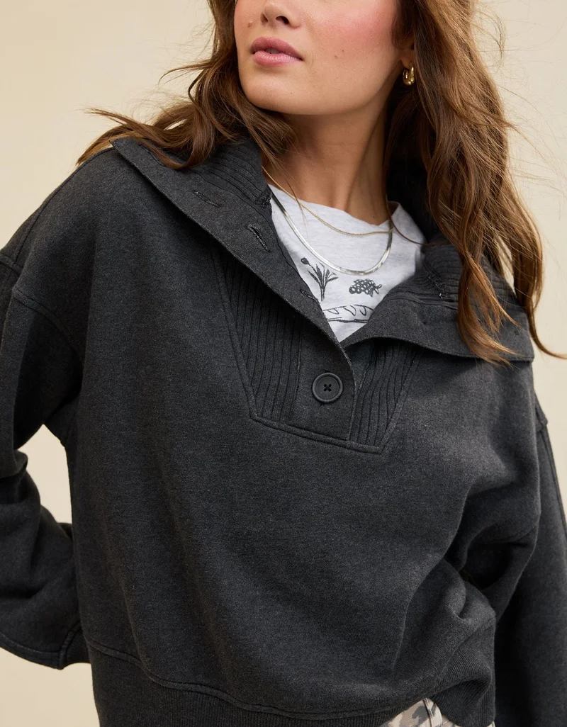 Aerie  Aerie Best Button Sweatshirt for Women | Best Price UAE