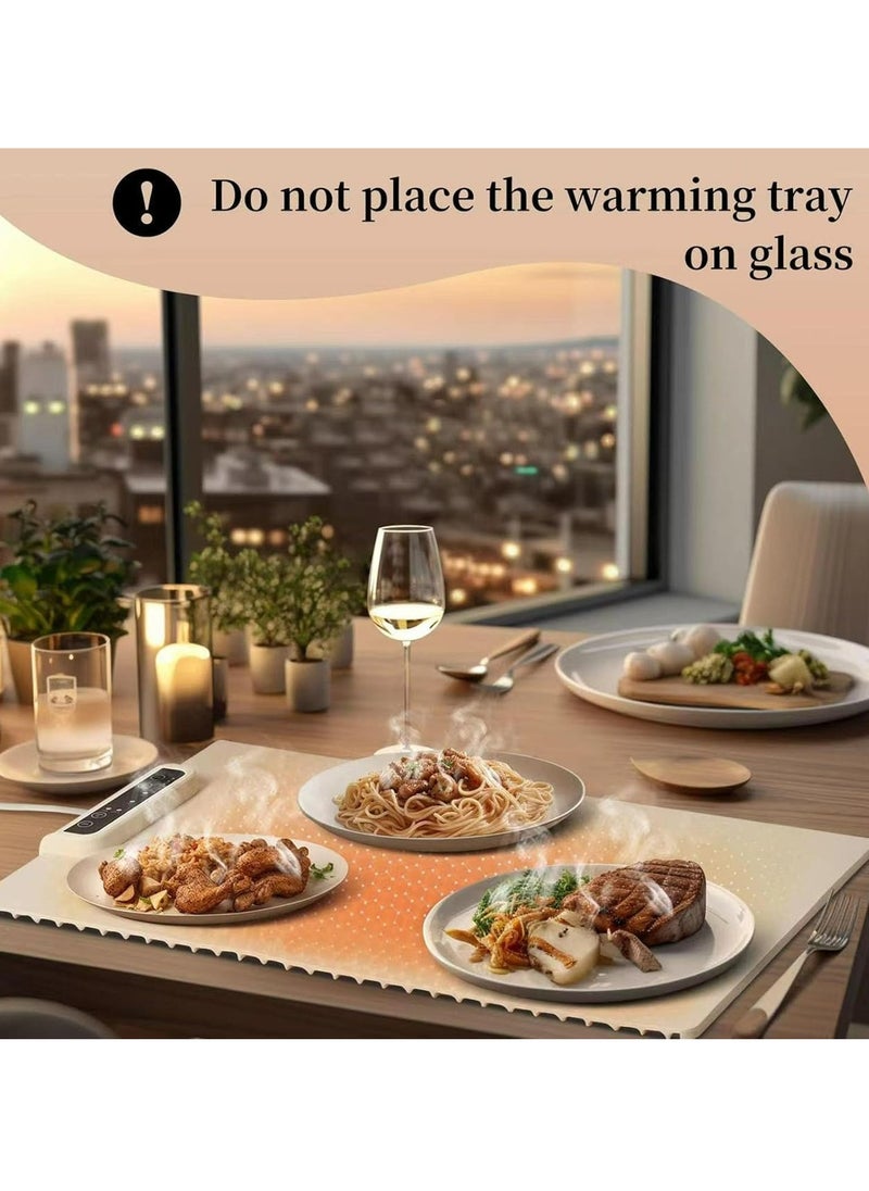 Generic Electric Warming Tray with Adjustable Temperature,Large and Full Surface Heating,Rollable & Portable, 3 Heat Settings & Fast Heating,for Holidays, Daily Use,Family Gatherings  - Image 4