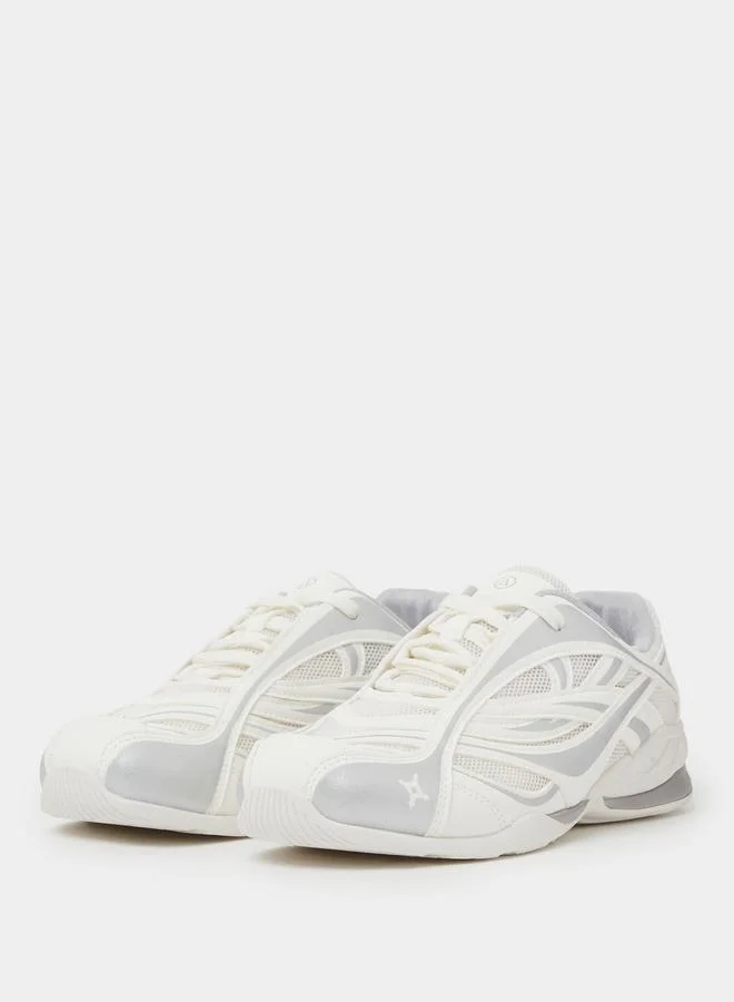 Styli Color Block Lace-Up Sneakers