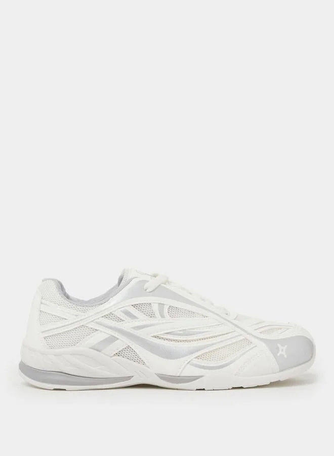 Color Block Lace-Up Sneakers