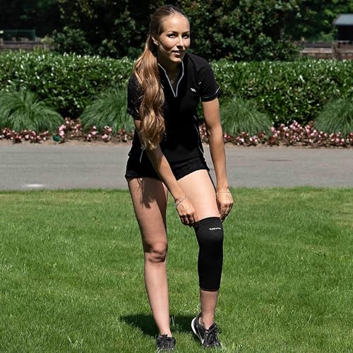 Back on Track Knee Brace - Classic 2-Way Stretch Knee Compression Support Sleeve Brace for Adult Men & Women, 1 Pair, Black - S - Image 4